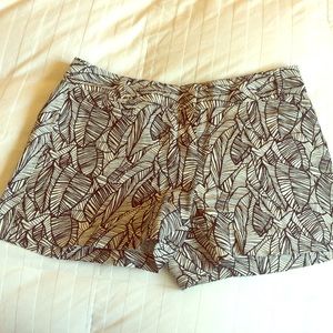 Leaf Print Shorts